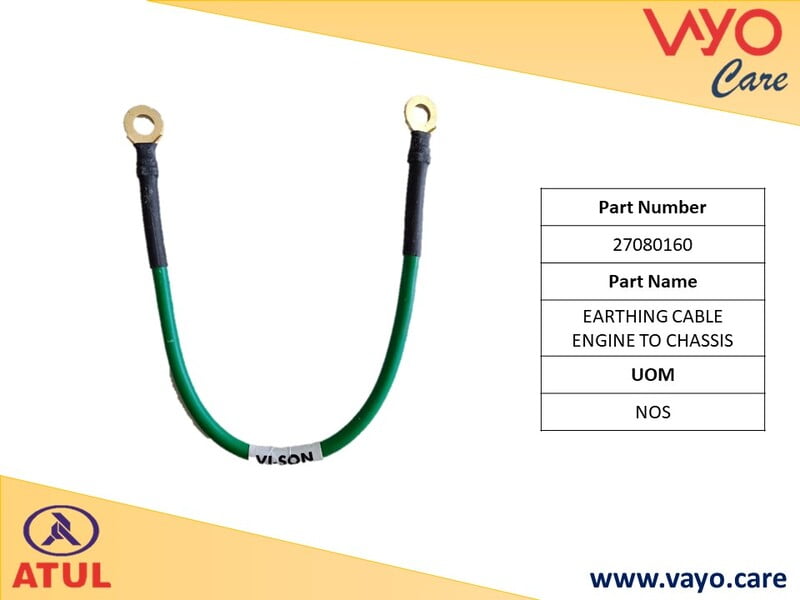 EARTHING CABLE ENGINE TO CHASS - 27080160 - GEM CARGO