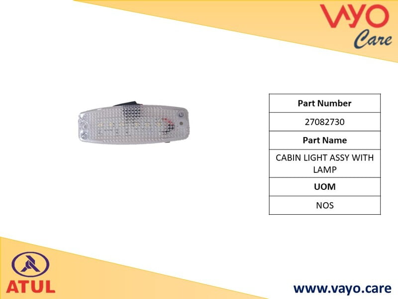 CABIN LIGHT ASSY WITH LAMP - 27082730 - GEM CARGO