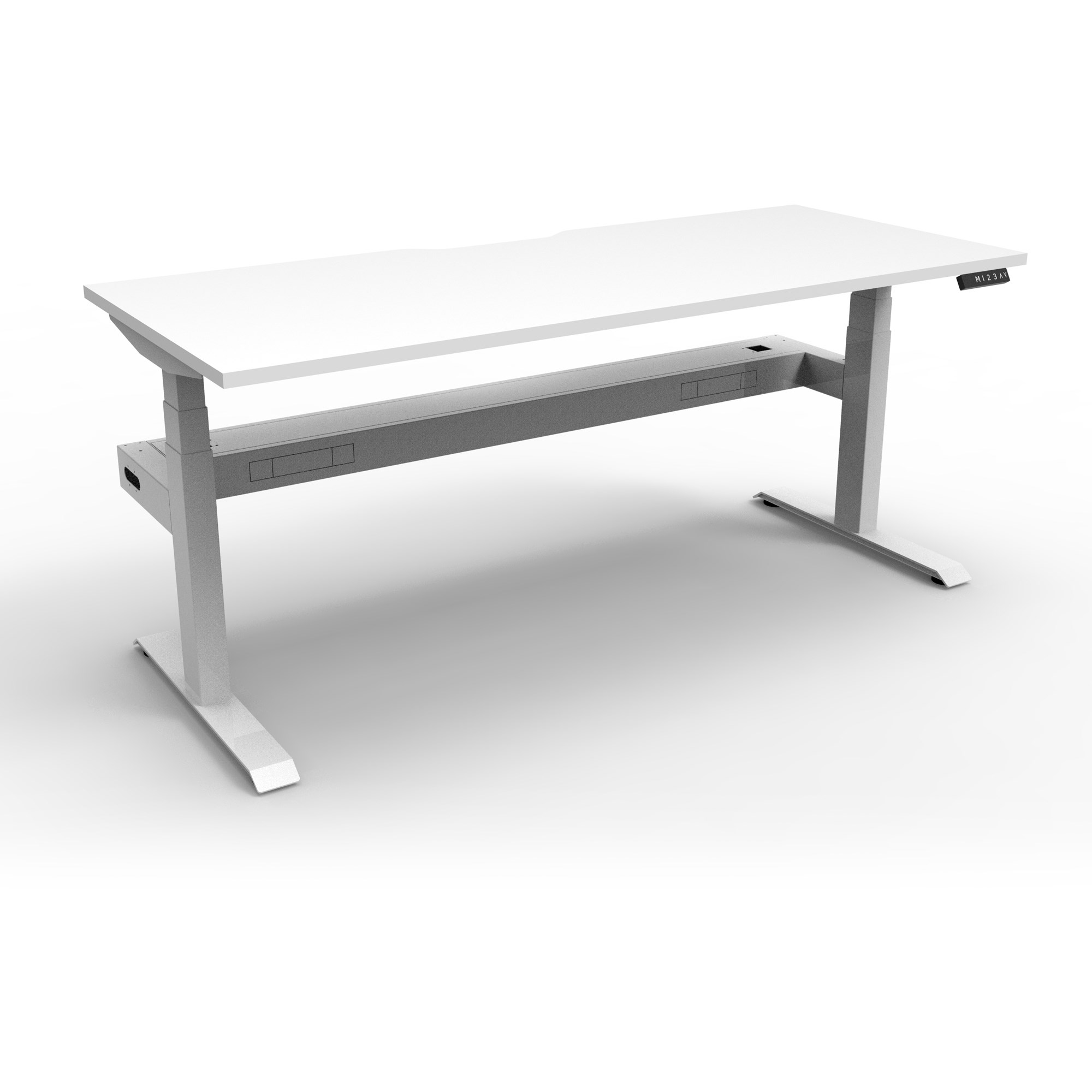 Rapidline Boost+ Single Sided Workstation + Cable Tray 1200W x 750D x 1270mmH White/White