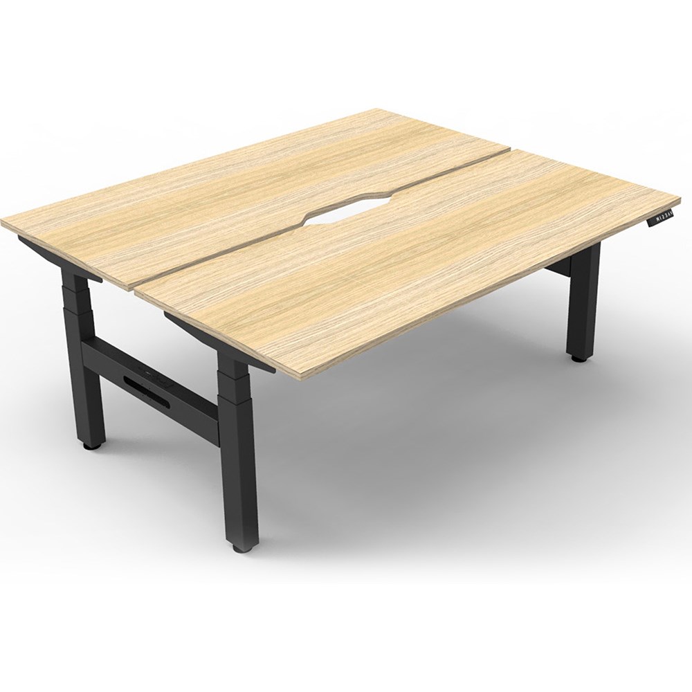 Rapidline BOOST+ Back to Back Workstation 2 Person 1500W x 1500D x 1270mmH Oak/Black