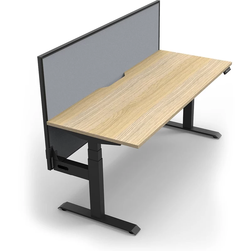 Rapidline Boost+ Single Sided Workstation + Screen 1500W x  750D x 1330mmH Oak/Black