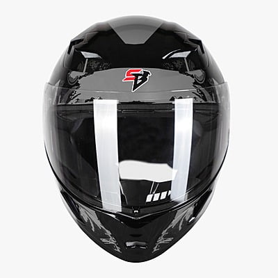 STEELBIRD SBA-21 COMBAT GLOSSY BLACK/GREY C/V (L)