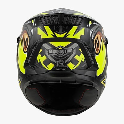 STEELBIRD SBH-40 ISS ASSASIN GLOSSY BLACK/NEON C/V 580 MM