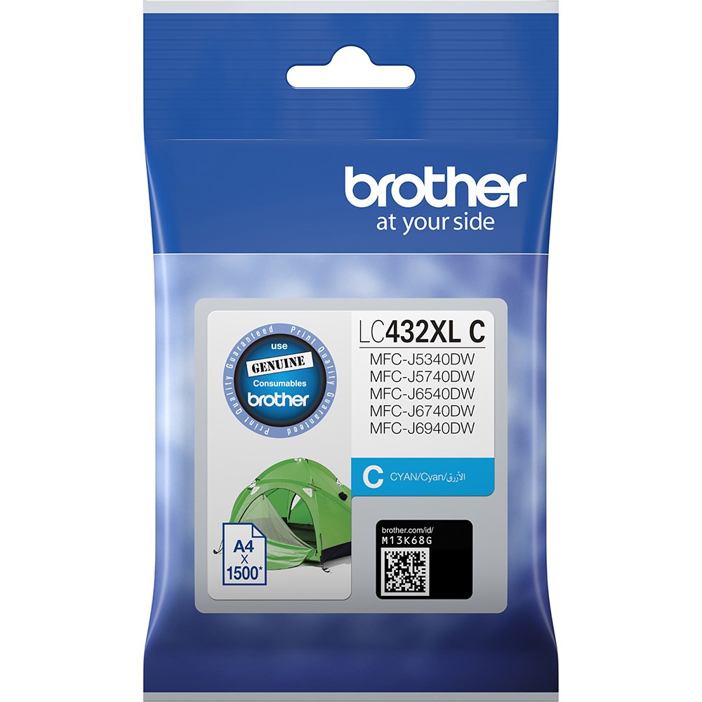 Brother LC-432XLC Ink Cartridge High Yield Cyan