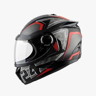 STEELBIRD SBH-17 ROBOT 24 MAT BLACK+GREY C/V (L)