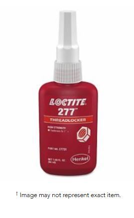 277™ High-Strength Threadlocker, 50 mL, 7/8 in dia or Smaller, Red