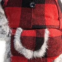 Eskimo Plaid Alaskan Fur Hat Eskimo Plaid Alaskan Fur Hat