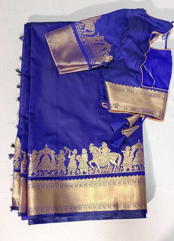 J156: Ready To Ship Beautiful Saree With Stitched Blouse