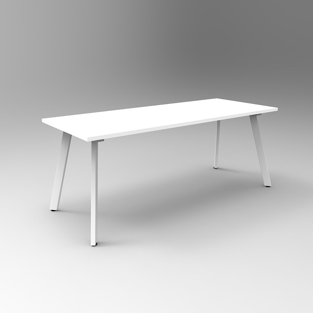 Rapidline Eternity Meeting And Boardroom Table 1500W x 750D x 730mmH White Top White Base