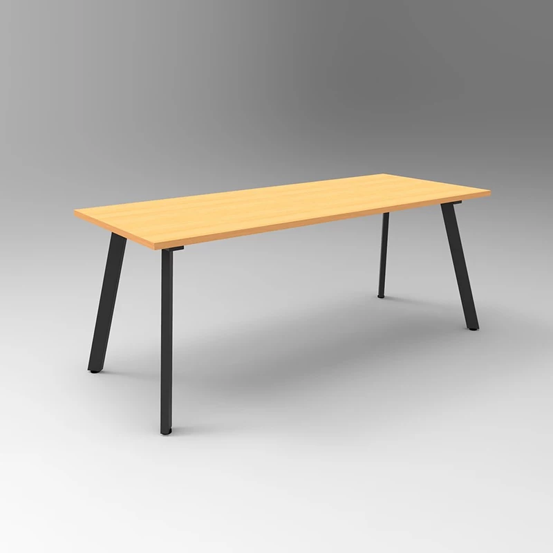 Rapidline Eternity Meeting And Boardroom Table 1800W x 750D x 730mmH Beech Top Black Base