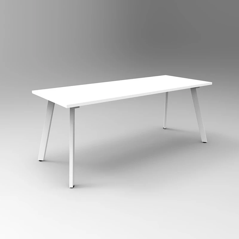 Rapidline Eternity Meeting And Boardroom Table 1800W x 750D x 730mmH White Top White Base