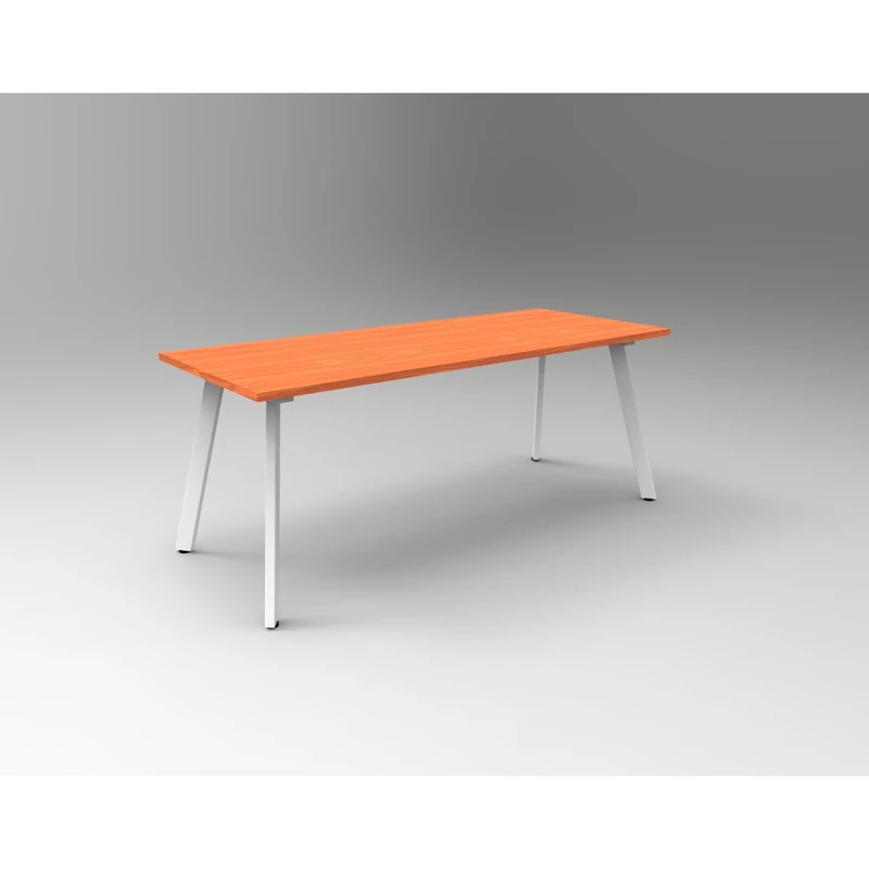 Rapidline Eternity Meeting And Boardroom Table 1800W x 900D x730mmH Cherry Top White Base