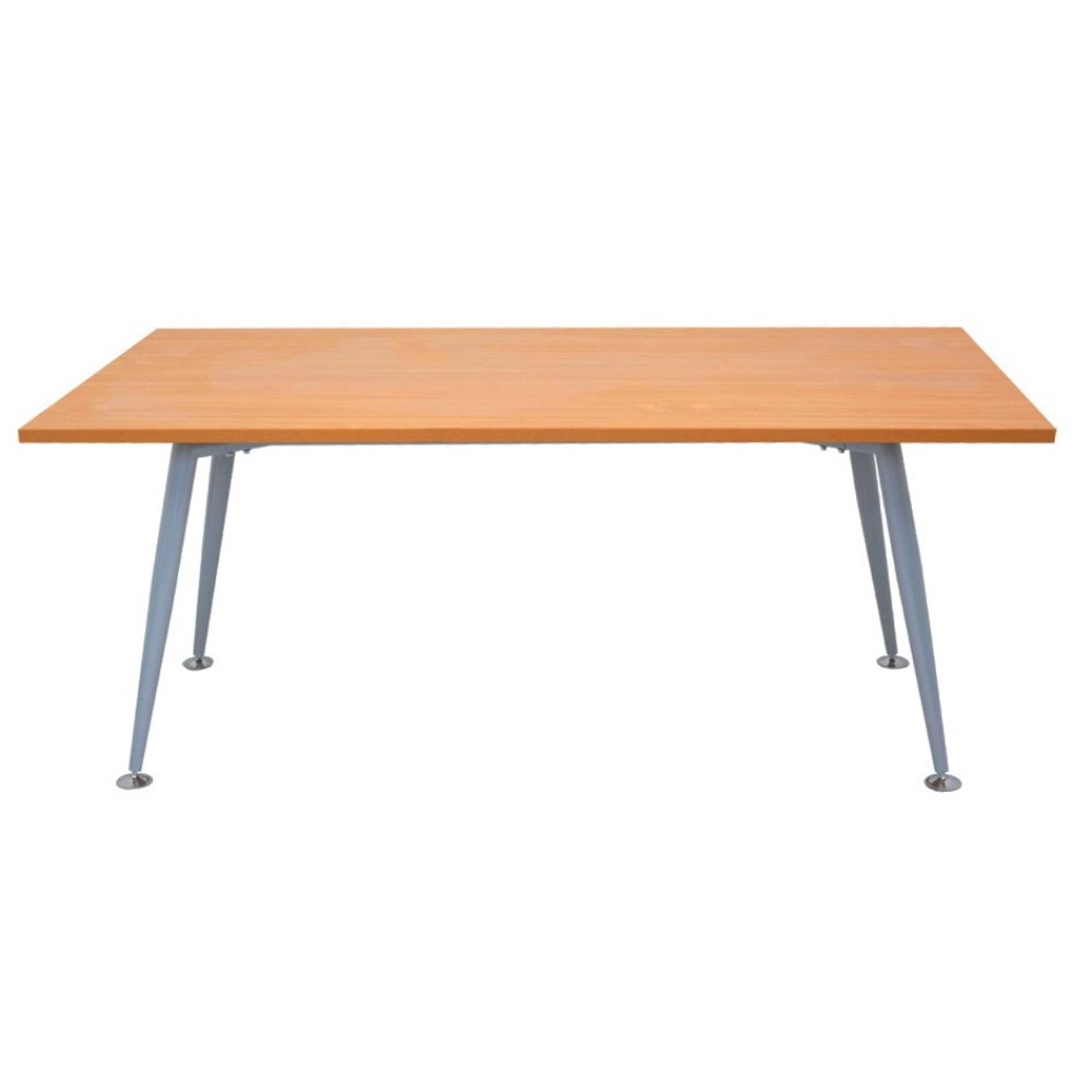 Rapidline Rapid Span Meeting Table 1800W x 900D x 730mmH Cherry Top Silver Frame