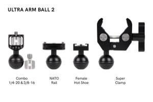 Wooden Camera Ultra Arm Customizer - Combo 1/4-20 & 3/8-16 / 3in. / 7.62cm. / Combo 1/4-20 & 3/8-16