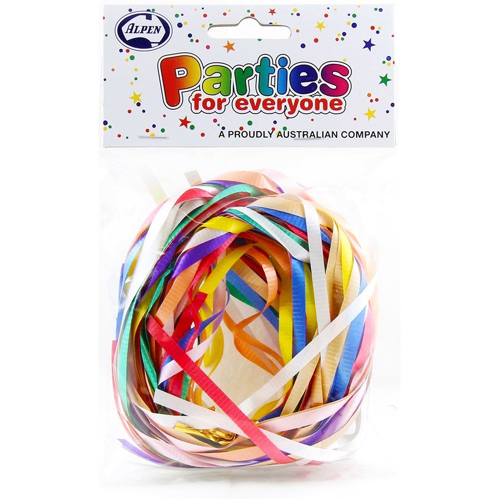 Alpen Parties For Everyone Curling Ribbon 1.5m Assorted Colours Pack  Of 20