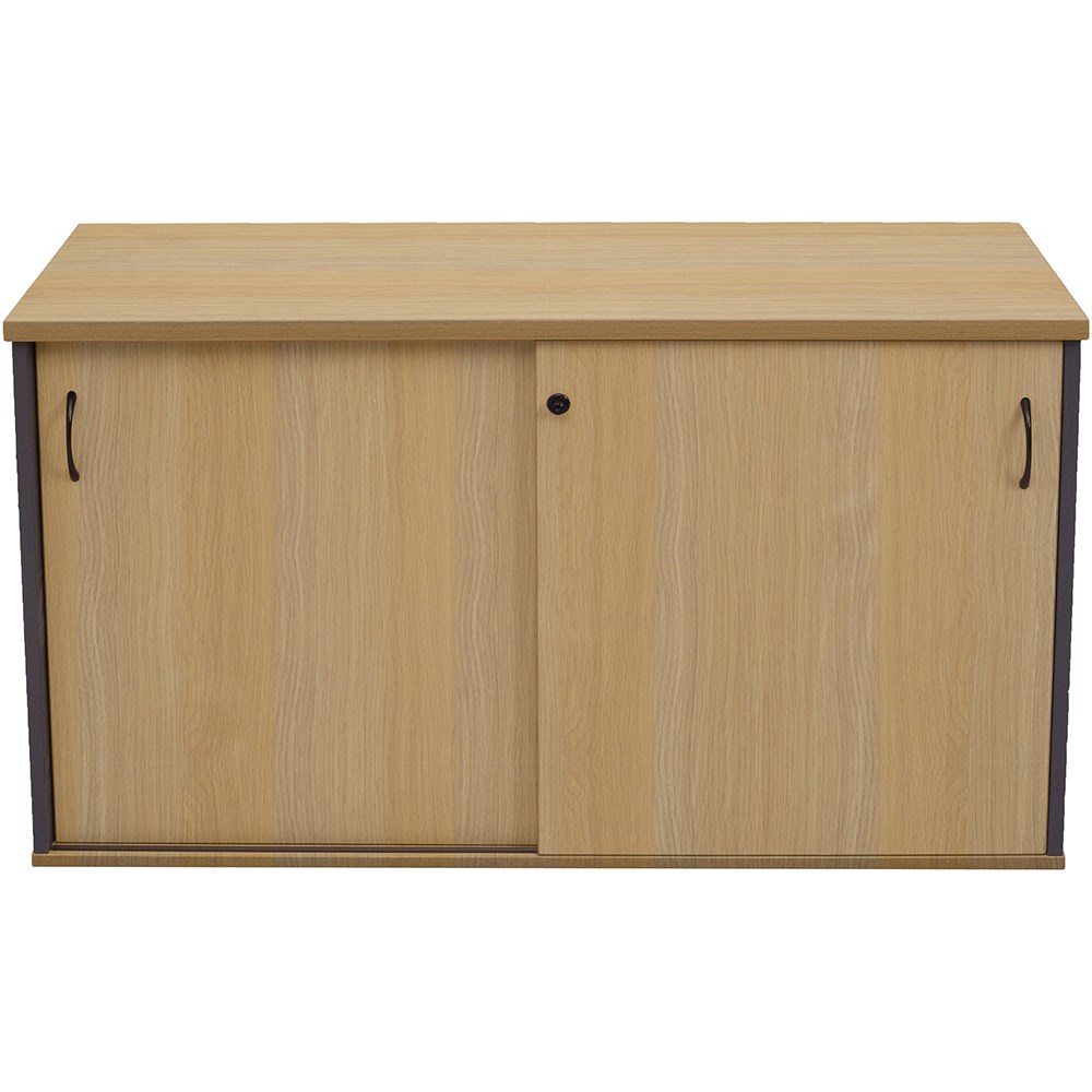 Rapidline Credenza Sliding Doors 1800W x 450D x 730mmH Oak And Ironstone