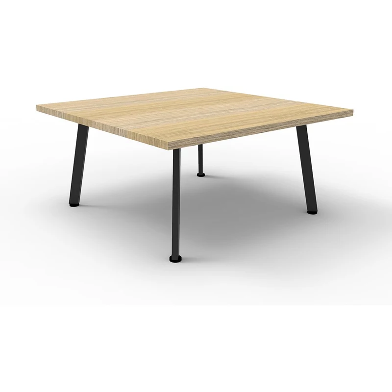 Rapidline Eternity Coffee Table 900W x 900D x 450mmH Oak Top Black Base