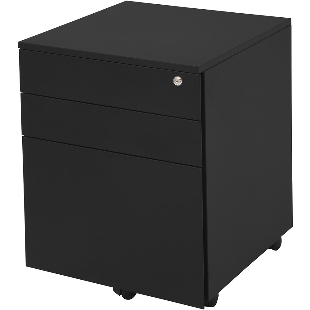 Rapidline Go Steel Mobile Pedestal 2 Drawer 1 File 460W x 472D x 610mmH Black