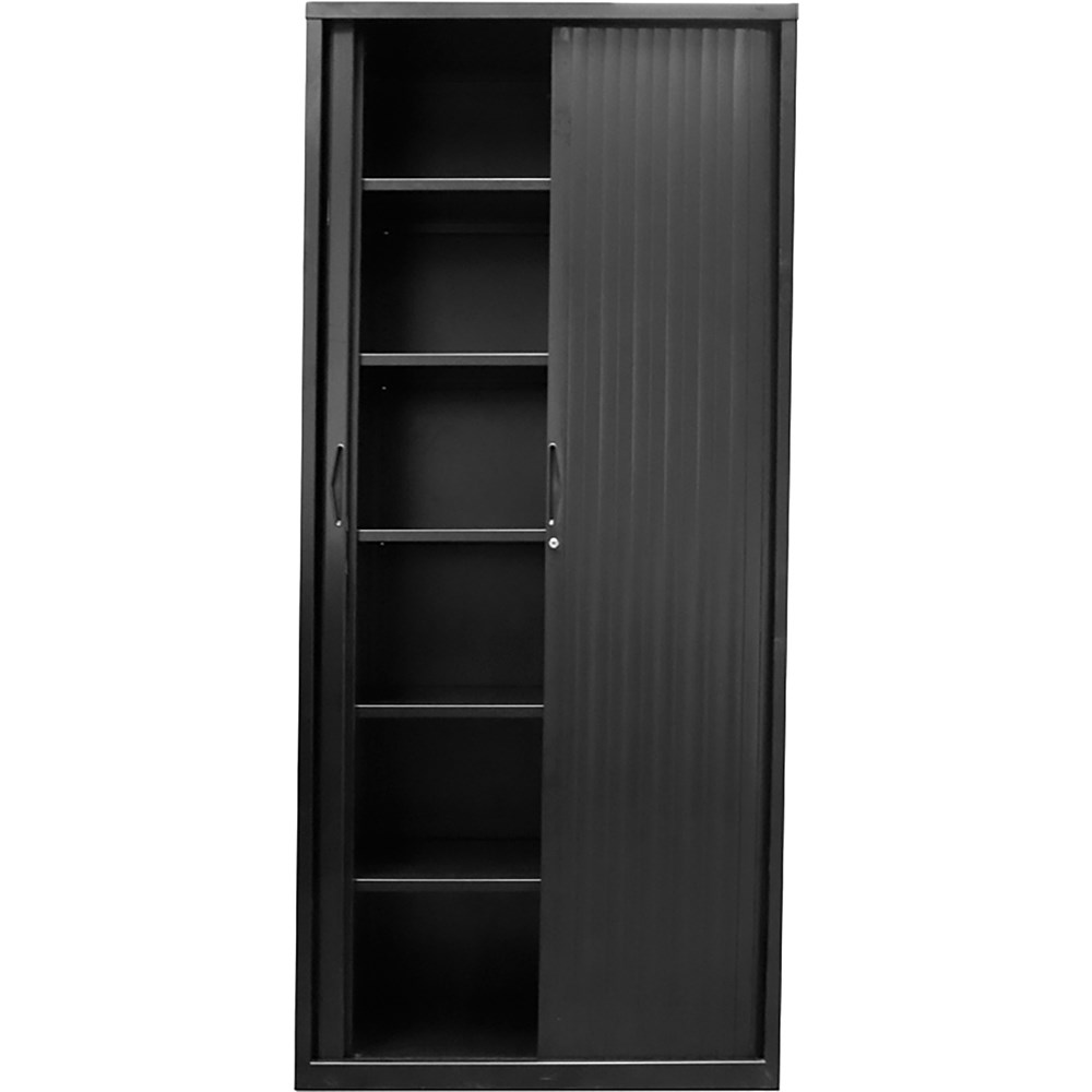 Rapidline Go Tambour Door Cupboard No Shelves Included 900W x 473D x 1981mmH Black