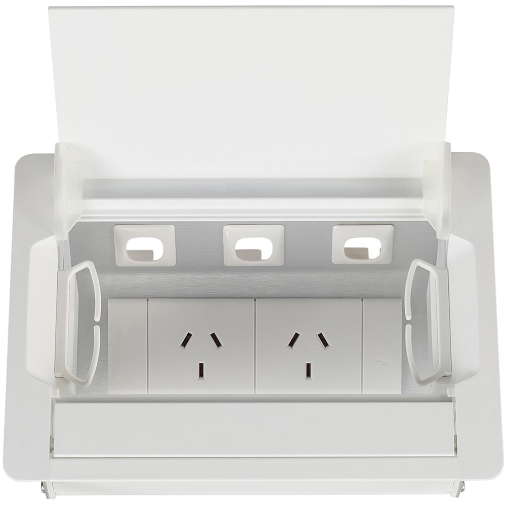Rapidline Table Surface Mounted Service Box  2 GPO White