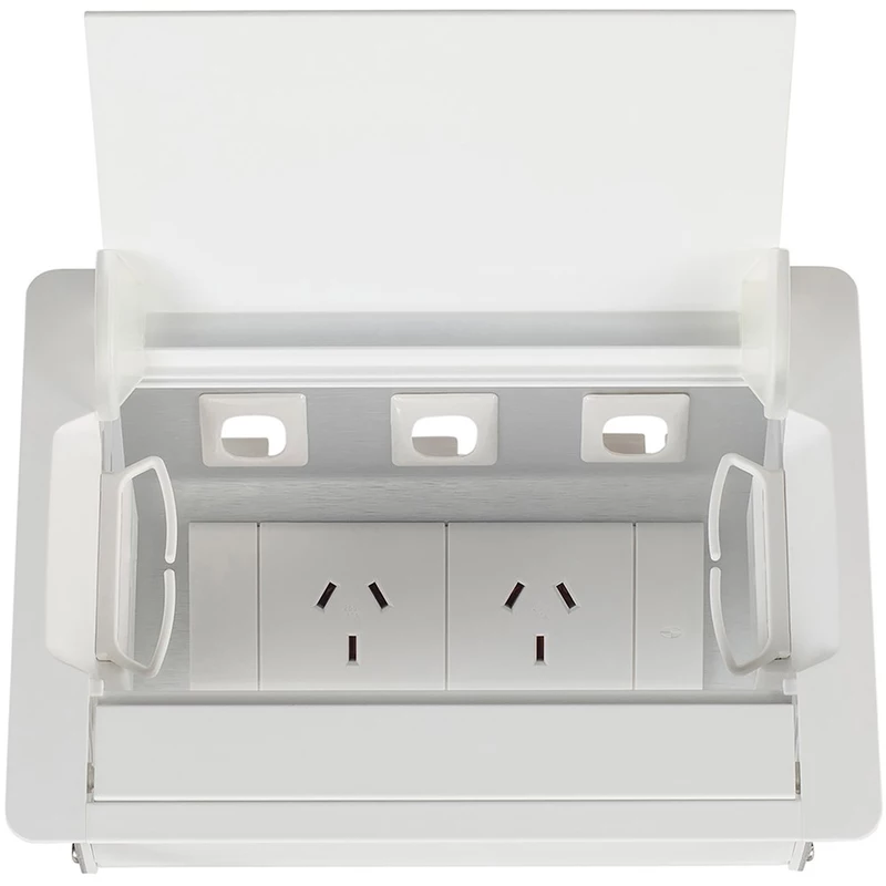 Rapidline Table Surface Mounted Service Box  2 GPO White