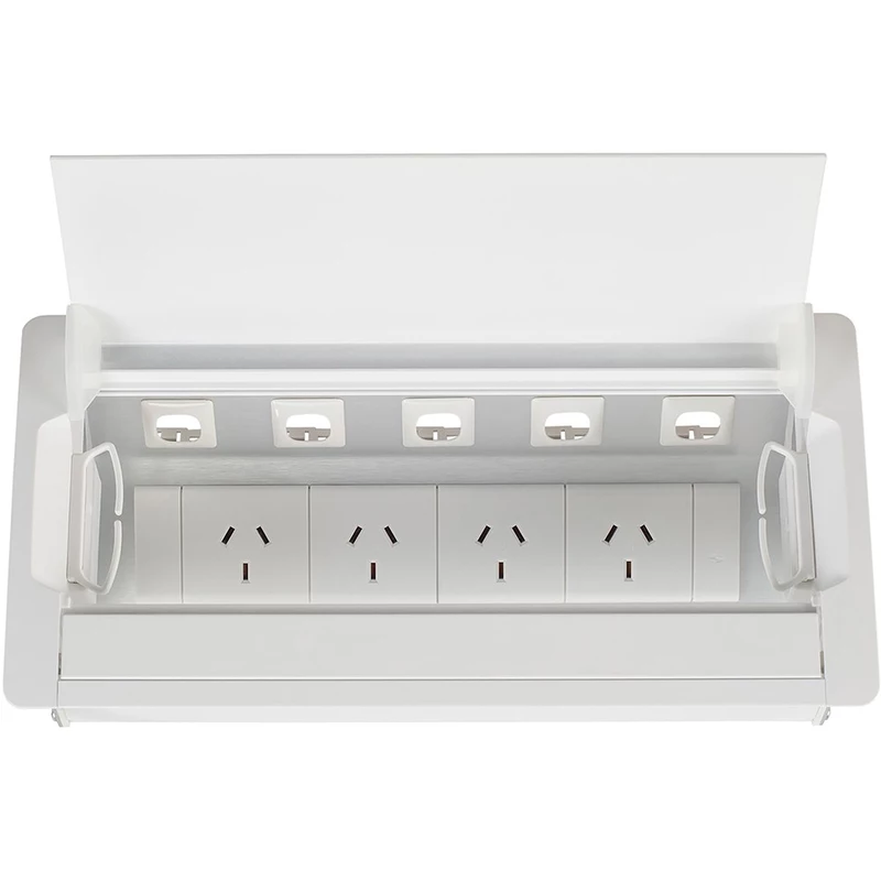 Rapidline Table Surface Mounted Service Box 4 GPO White