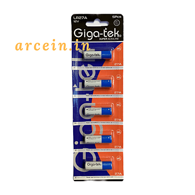 Gigatek LR27A 12V Alkaline battery (Pack of 5) Gigatek LR27A 12V Alkaline battery (Pack of 5)