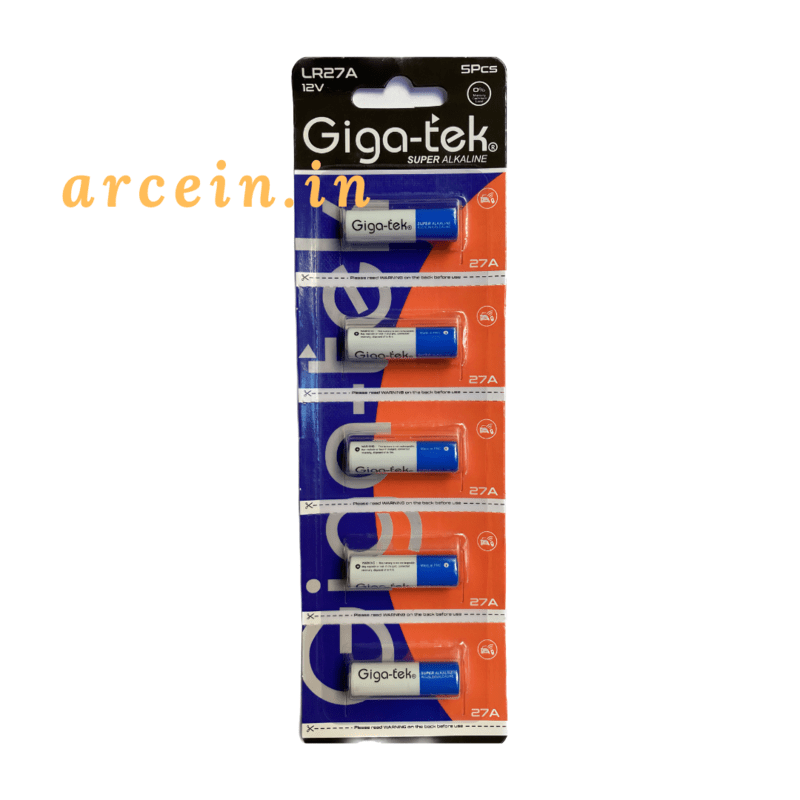 Gigatek LR27A 12V Alkaline battery (Pack of 5)