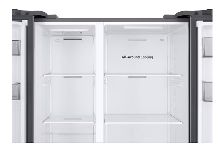 Refrigerador 20 pies, Gran Capacidad, Side by side sin dispensador plateada,20 años Garantía Compresor Digital Inverter