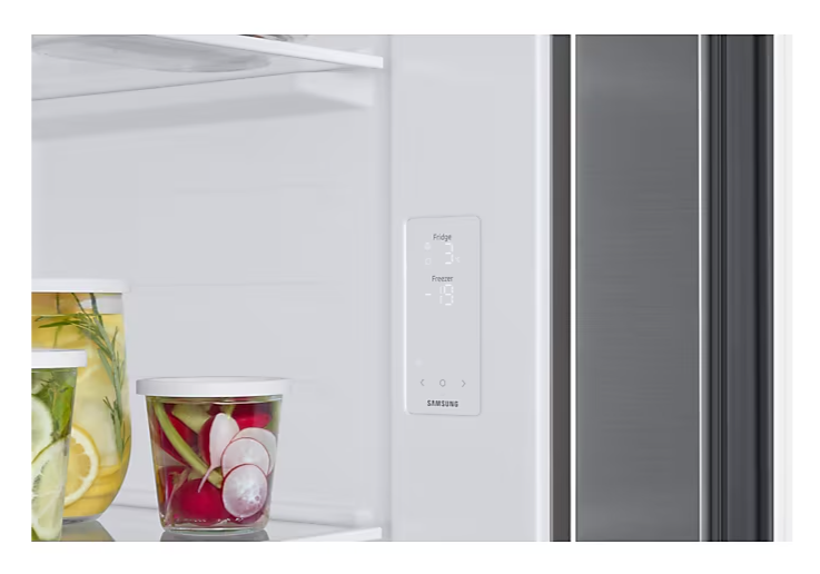 Refrigerador 20 pies, Gran Capacidad, Side by side sin dispensador plateada,20 años Garantía Compresor Digital Inverter