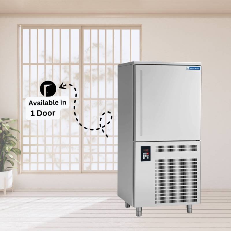 Rapid freezing process in action on a Blue Star BF15G Blast Freezer.