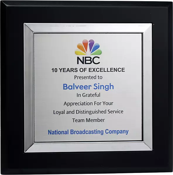 NBC PLAQUES TROPHY