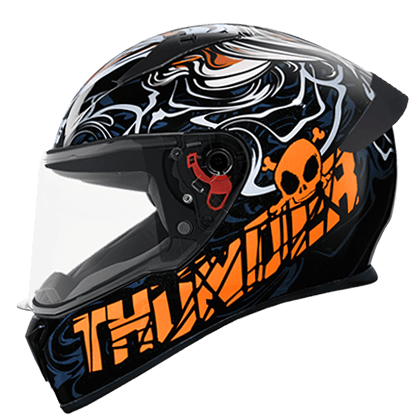 STUDDS THUNDER D9 BLACK N10 ORANGE M/V (XL)