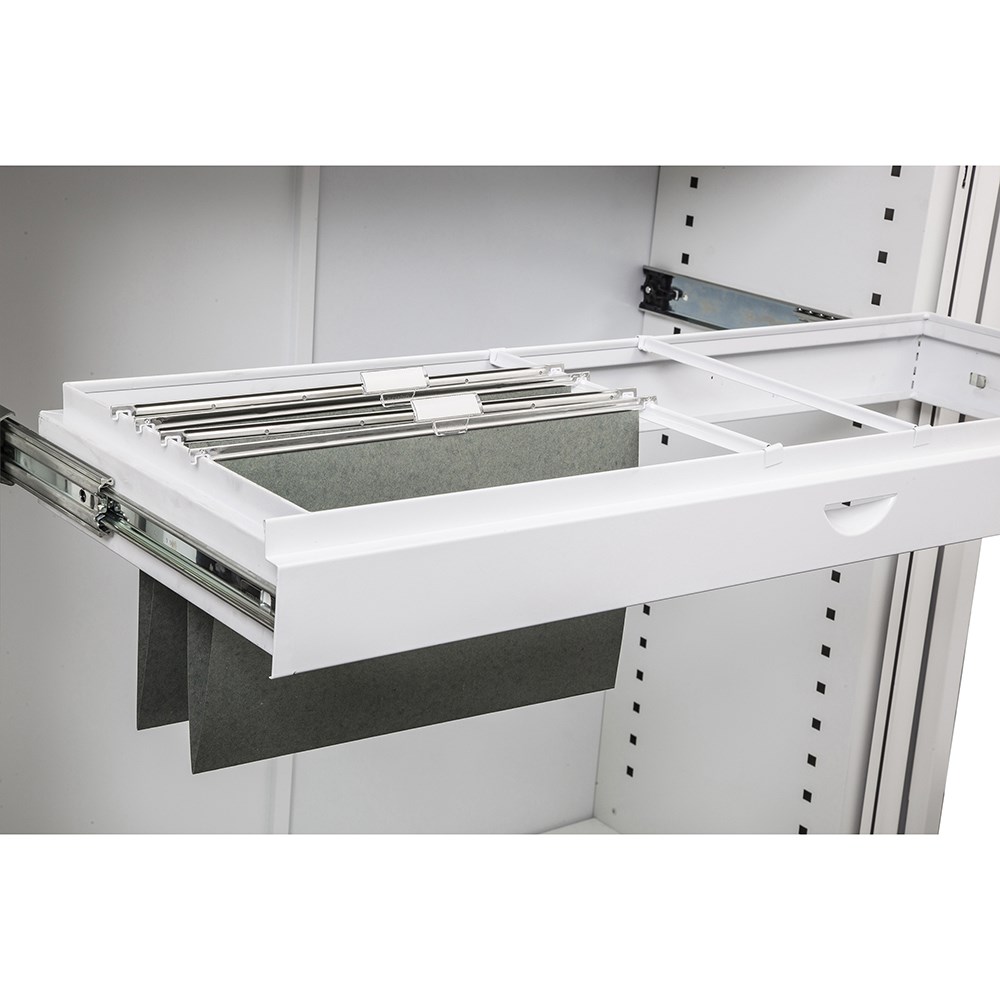 Rapidline Go Steel Tambour  Accessory Roll Out File Frame 1020W x 360D x 95mmH White
