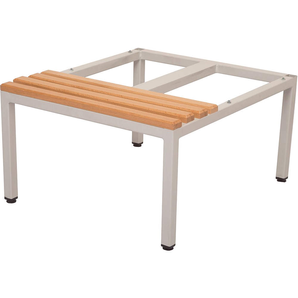 Rapidline Seat Locker Stand 700W x 610D x 350mmH Light Oak Seat Silver Stand
