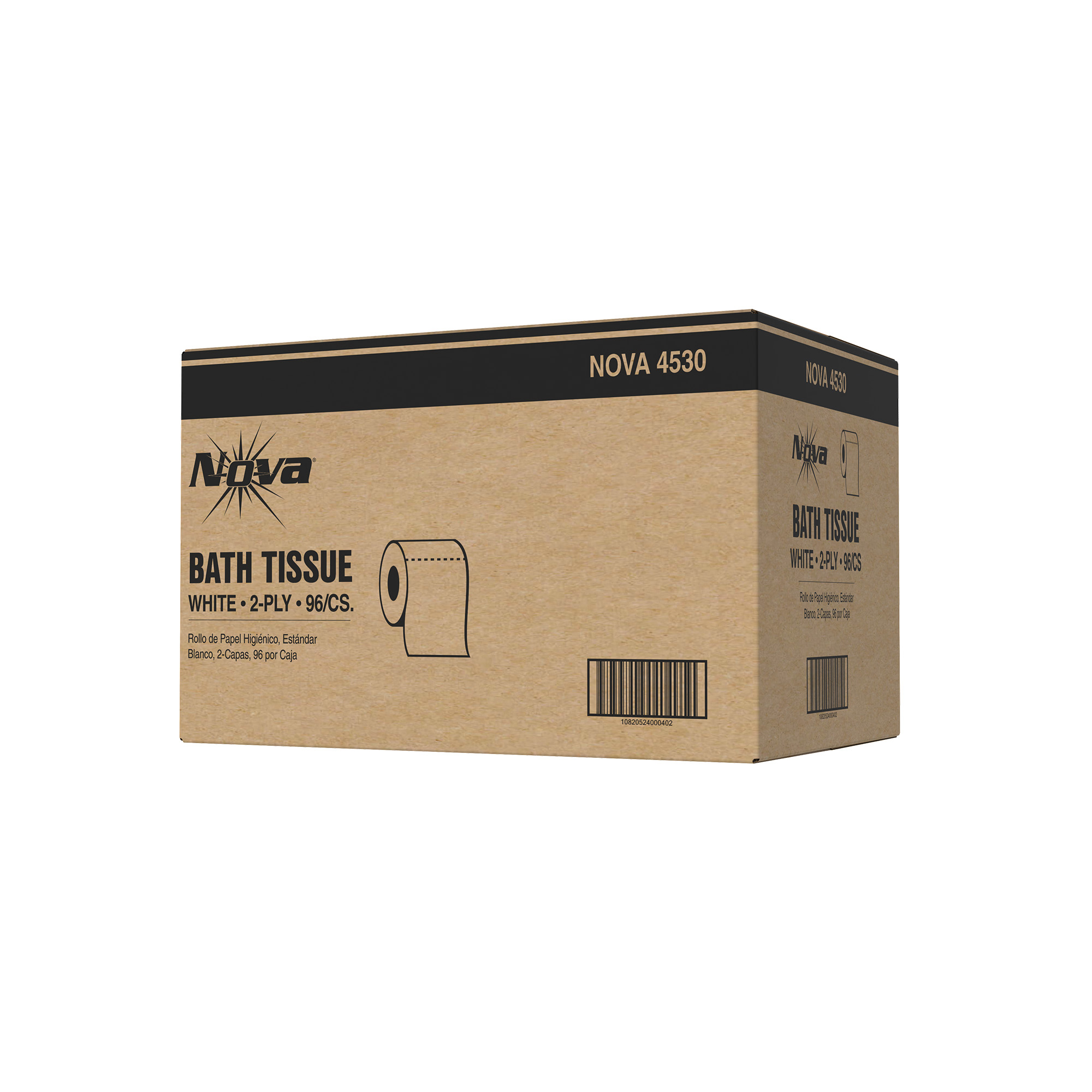 Nova White Bath Tissue 2ply 4" X 3" 96 / cs