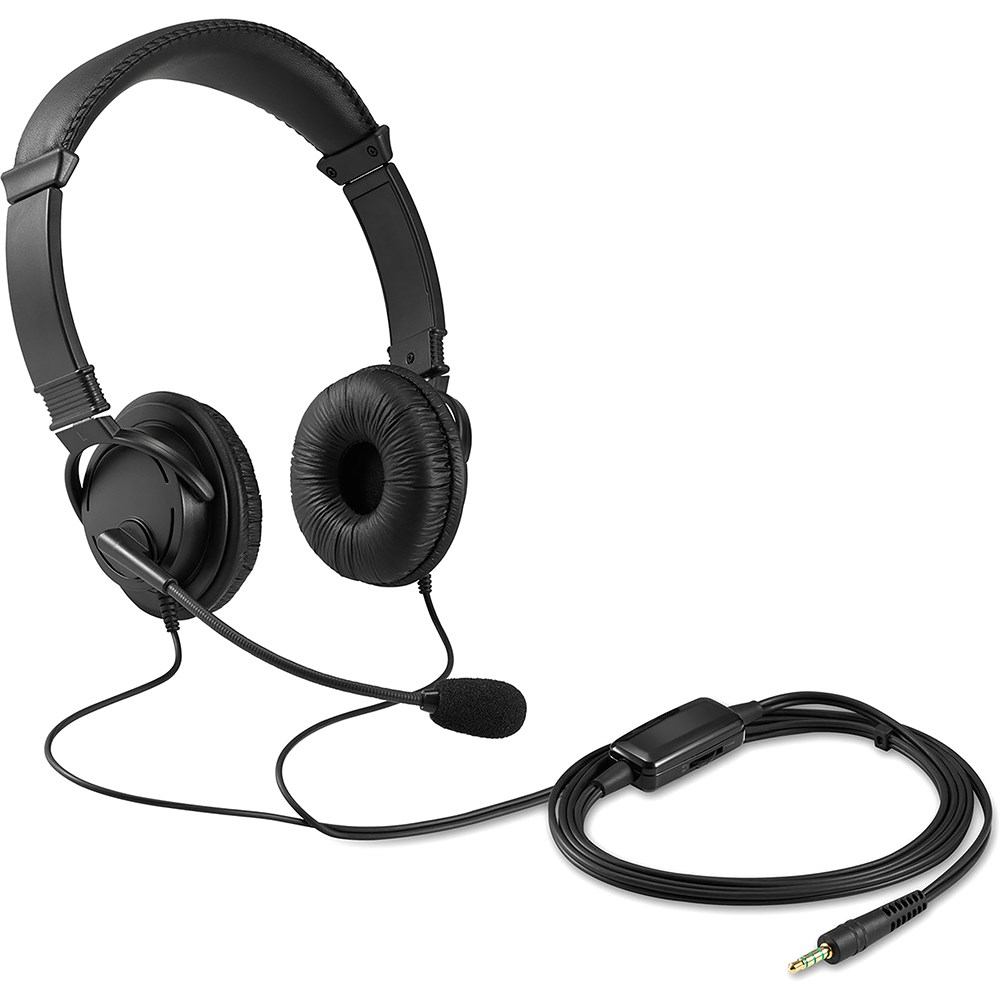 Kensington Hi Fi Headphones With Microphone And Volume Control Black