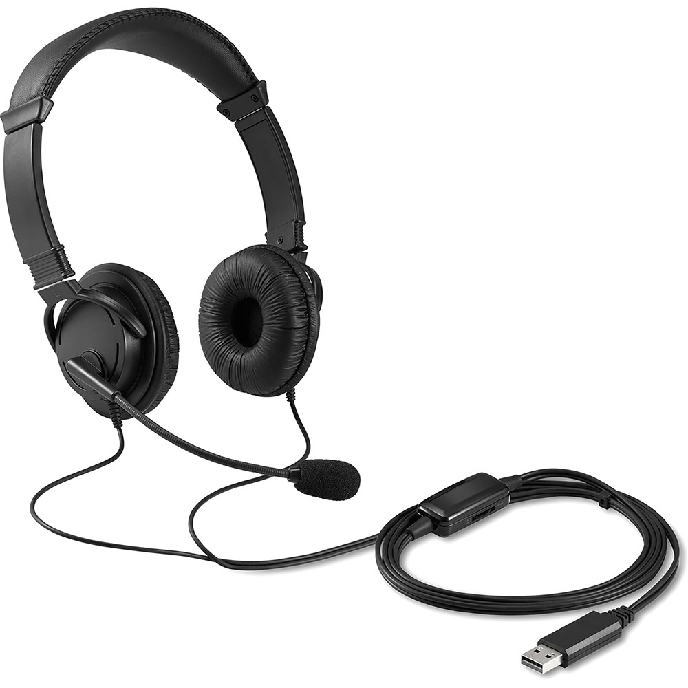 Kensington Hi Fi USB-A Headphone With Microphone And Volume Control Black