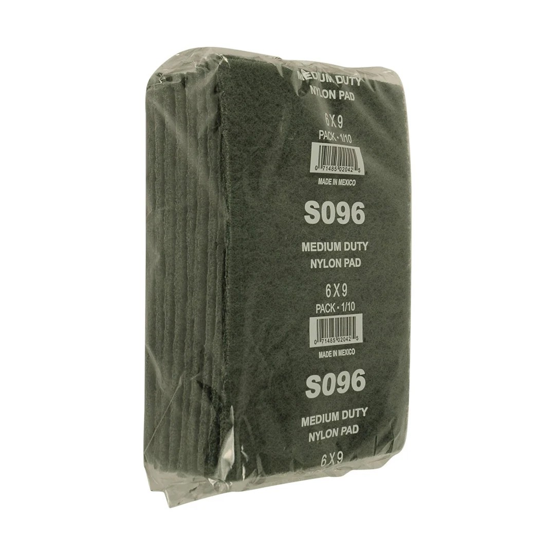 ACS General Purpose Scouring Pad Green, 6" X 9" Medium Duty 6 / 10 cs