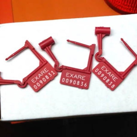 Candado de seguridad con folio para carro rojo, caja con 100 piezas Candado de seguridad con folio para carro rojo, caja con 100 piezas