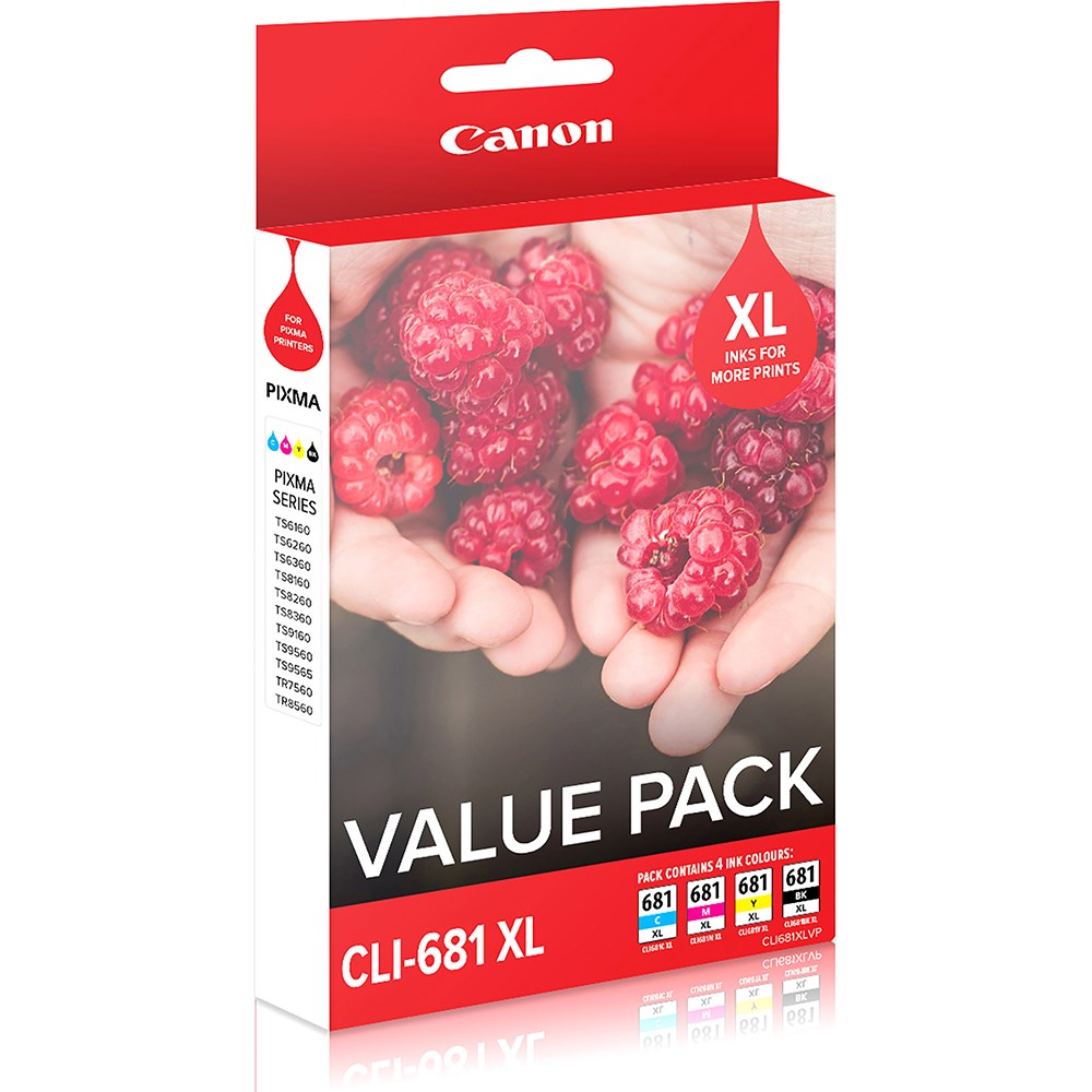 Canon Pixma CLI681XL Ink Cartridge High Yield Value Pack  CMYK