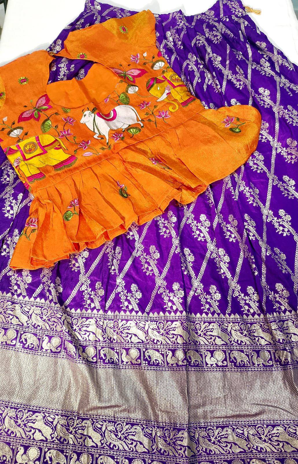 V567: Ready To Ship Beautiful Kids Lehenga Set V567: Ready To Ship Beautiful Kids Lehenga Set