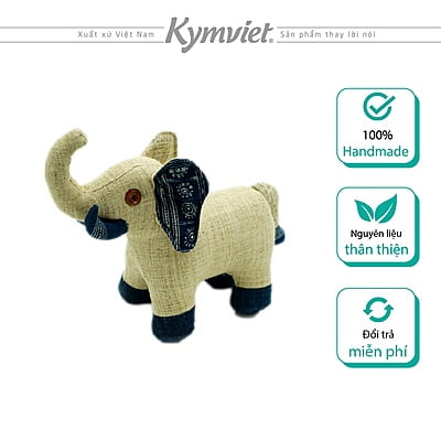Voi Rừng Xanh KYMVIET Vải Thổ Cẩm Handmade Voi Rừng Xanh KYMVIET Vải Thổ Cẩm Handmade