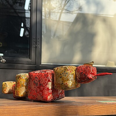 Rắn Rubic - Thủ Công Nhồi Bông, Vải Gấm