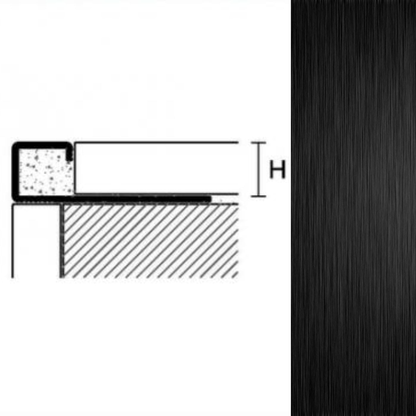 Plinta PROFILPAS, 89118 ZQVN/10 COLOUR-COATED ALUMINIUM METAL DARK 2.8 ml