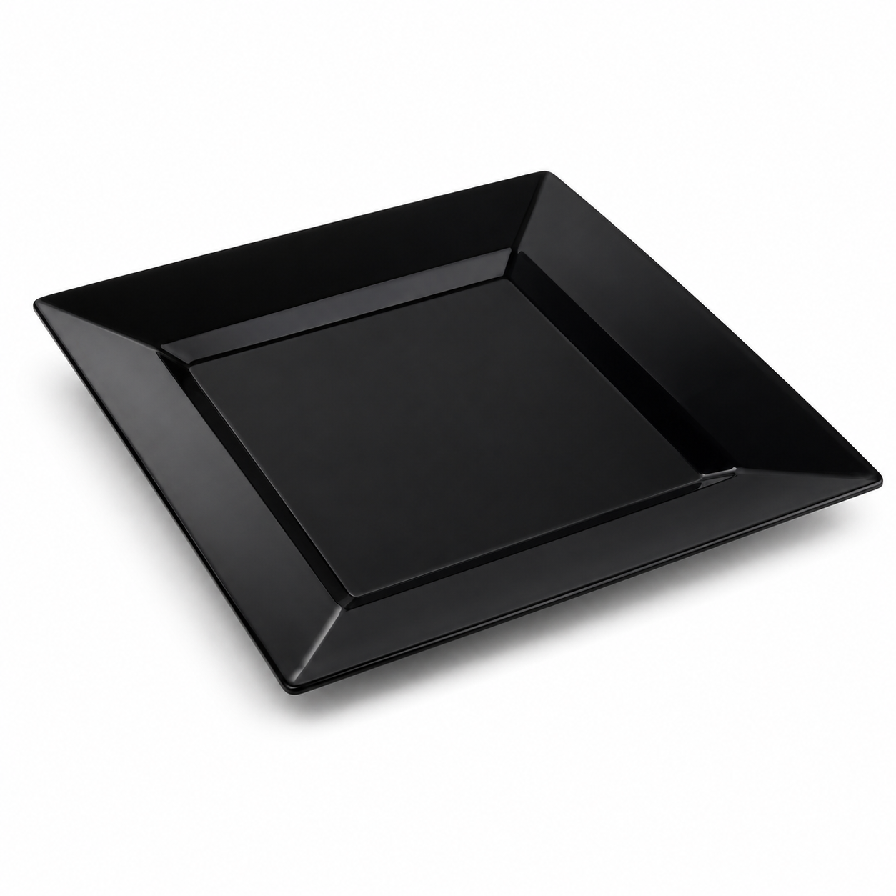 Plates Square Black 10" 12/10
