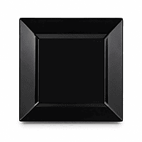 Plates Square Black 10" 12/10