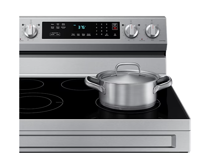 NE63F6311SR/AP, Cocina Eléctrica Samsung 30 Pulgada Vitro 5 Quemadores, 12 meses Garantía General