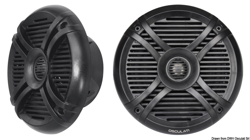 Pairs of 2-way speakers w/RGB programm.LEDs 5.25 black