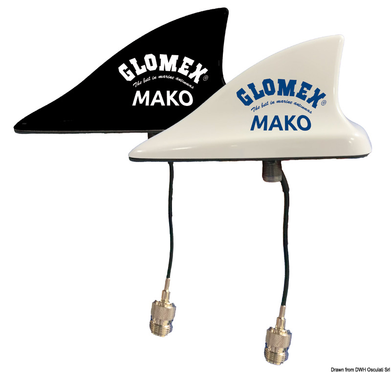 GLOMEX MAKO VHF antenna 250mm white